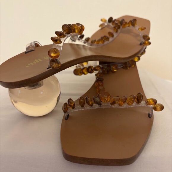 CULT GAIA Clio Round Sphere Heel Sandals - Size 38EU/8US - Picture 2 of 12